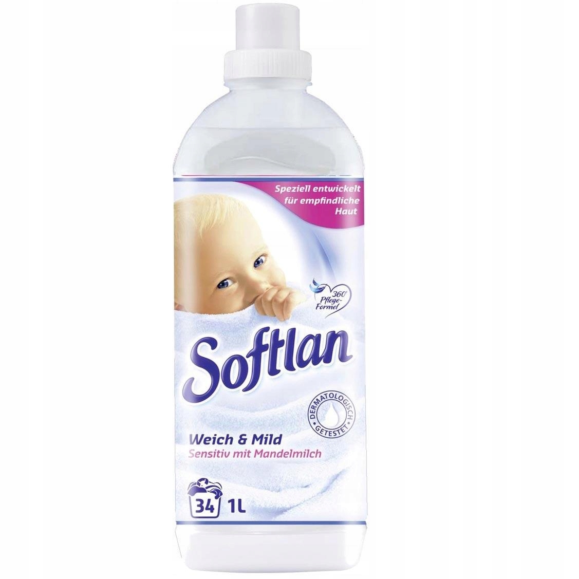 

Niemiecki płyn do płukania Softlan Biały 1L