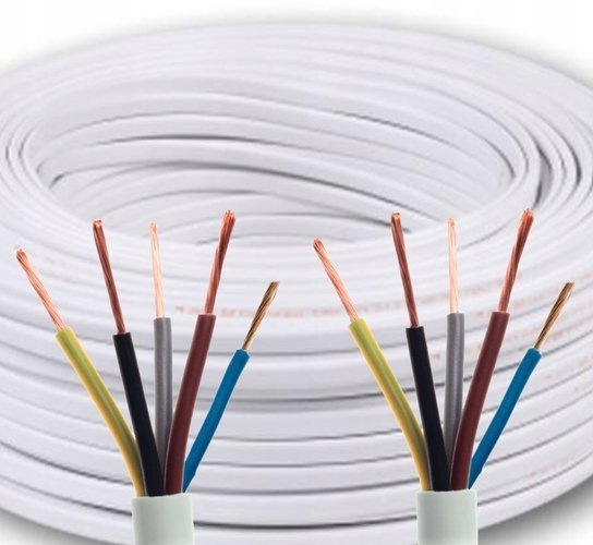 Kabel Przewód Klimatyzacji 5X1,5 500V Biały 100mb