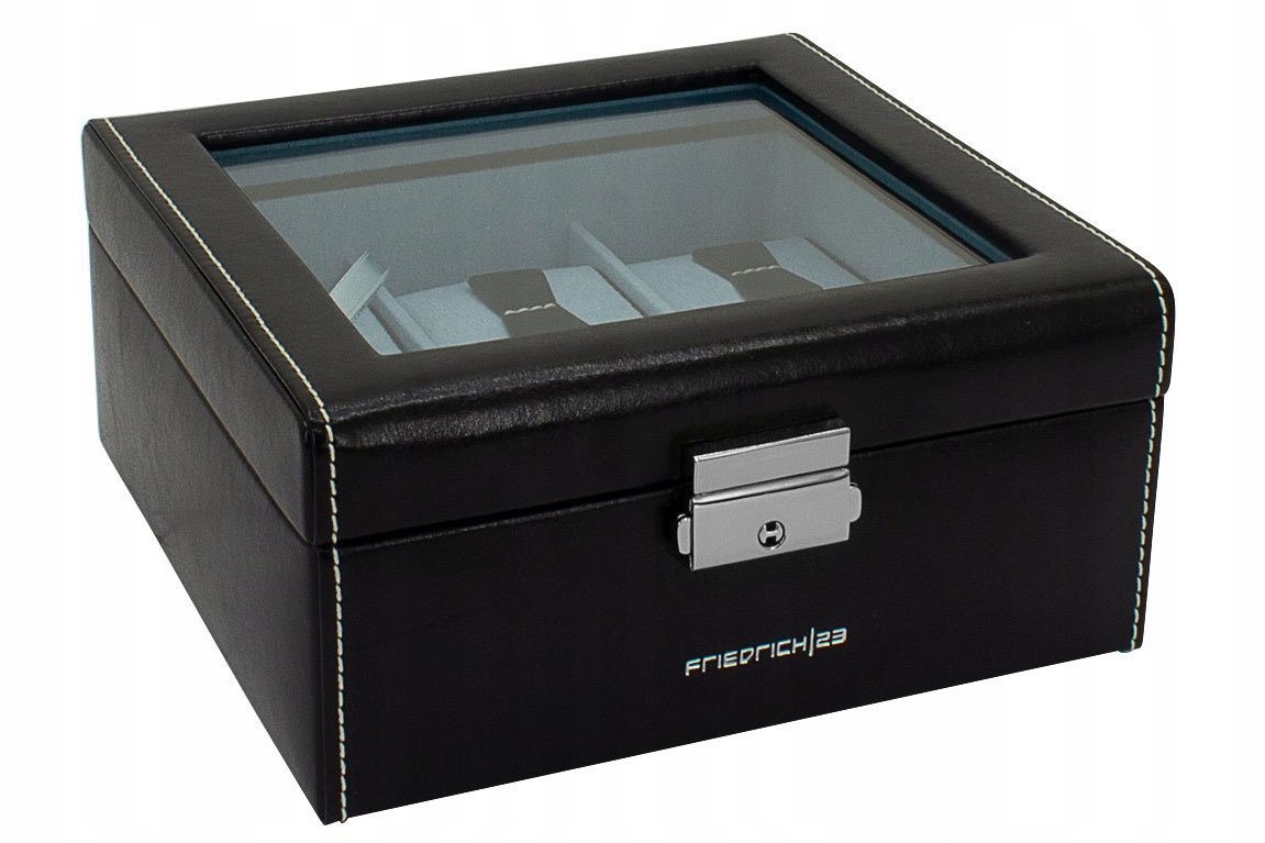 Etui pudełko skórzane na 6 zegarków Bond szkło cz Liczba miejsc na zegarki 6