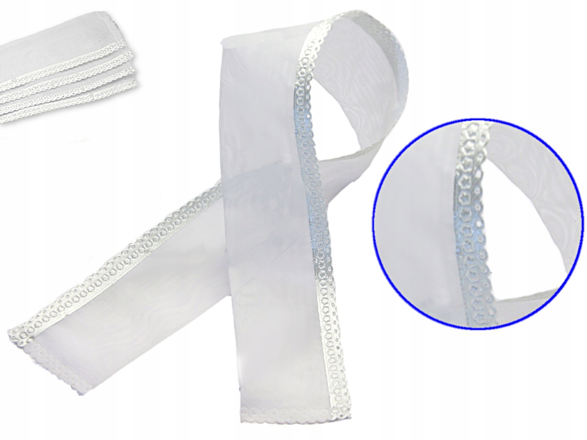 

Podwiązka’11- woal 45x4cm, do firan. Pakiet x4