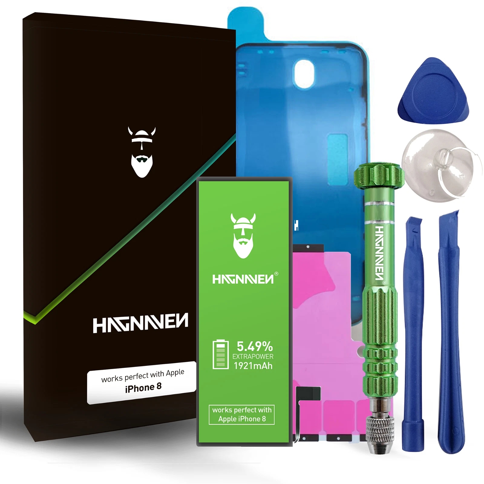 Hagnaven Bateria iPhone 8 1920mAh Zestaw Montażowy Premium