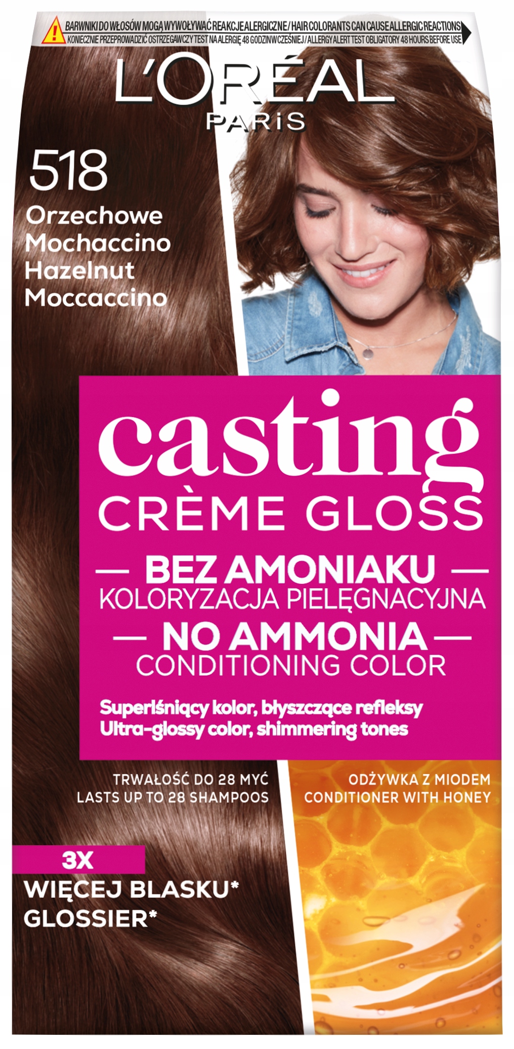 

Loreal Casting Farba 518 Orzechowe Mochaccino