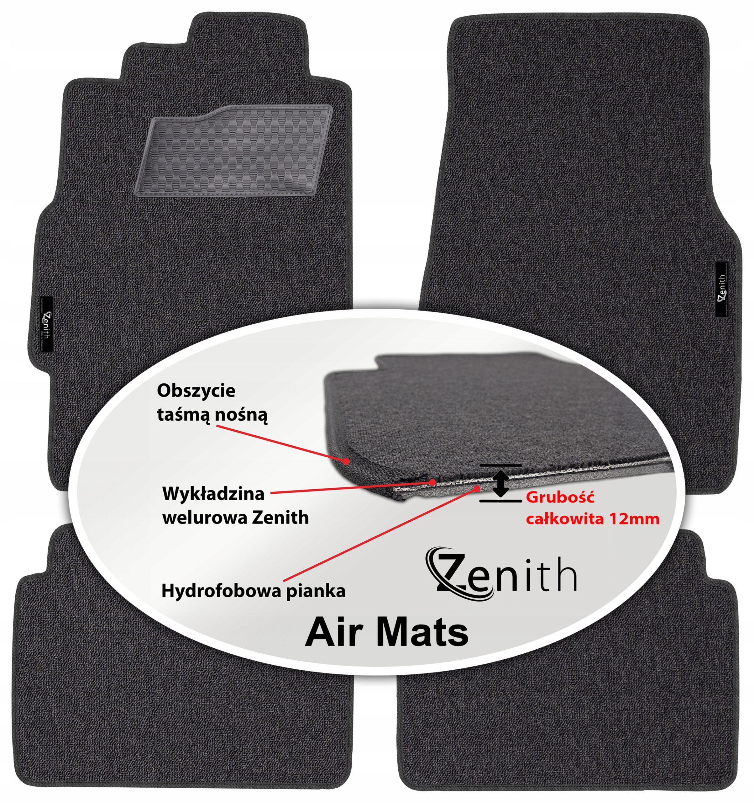 Honda Civic VI Coupe 1996-2001 Velúrové koberčeky do auta Zenith Air Mats
