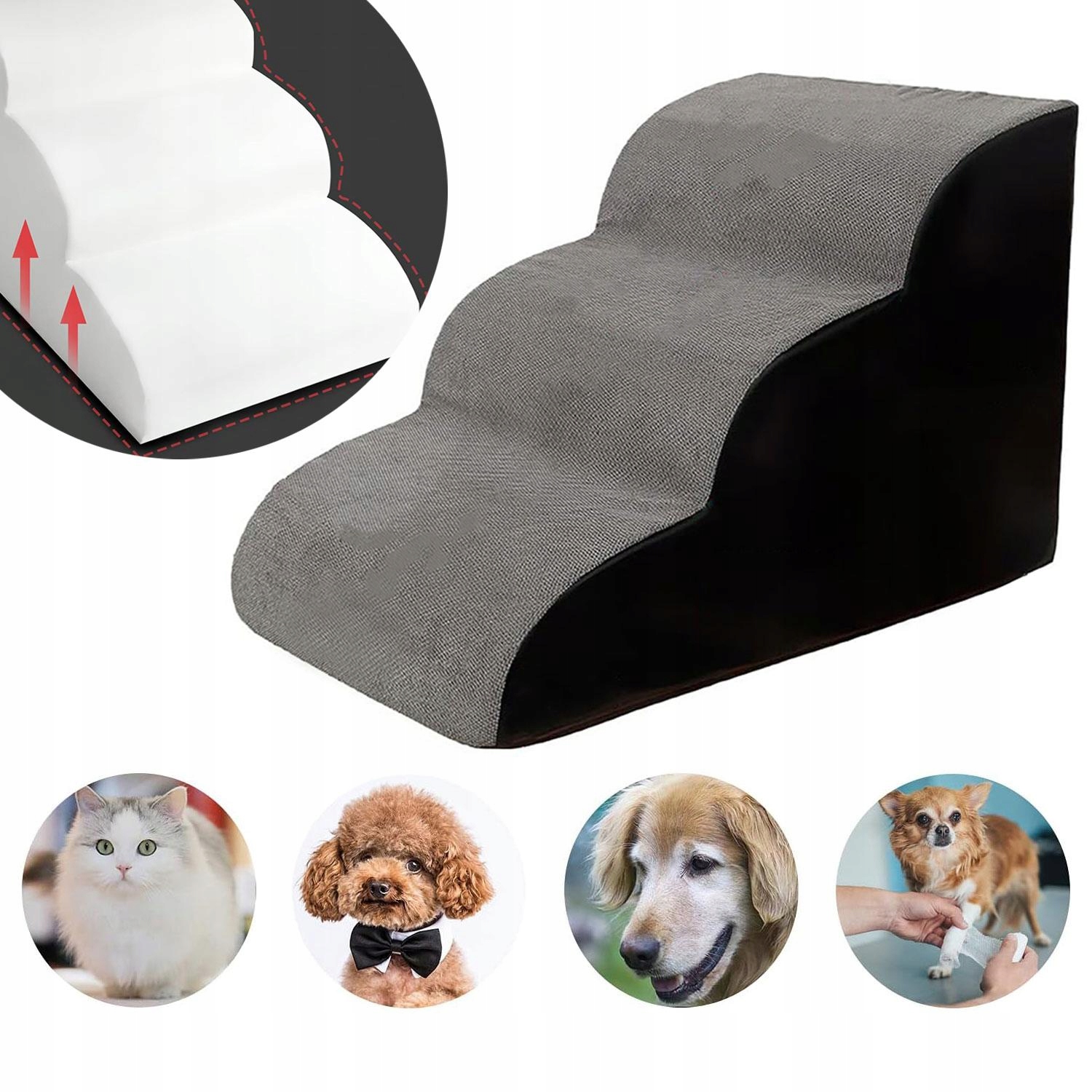 Levně Vyvýšené šplhací houbičky pro domácí mazlíčky pro lepší přístup do domu