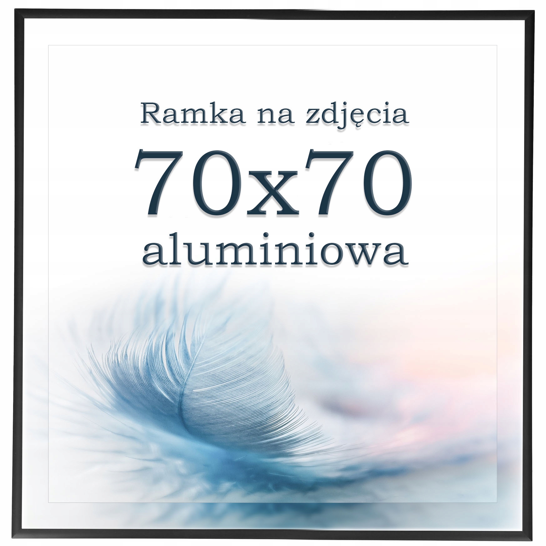 

Ramka 70x70 ramki na zdjęcia kwadratowa czarna
