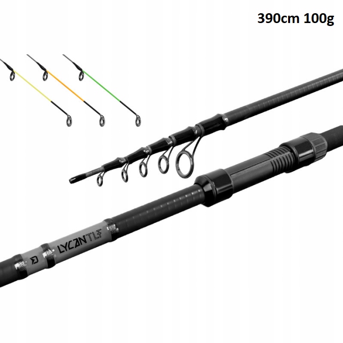 Wędka feederowa teleskopowa Delphin Lycan TeleFEEDER 390cm 100g +3 szczytów