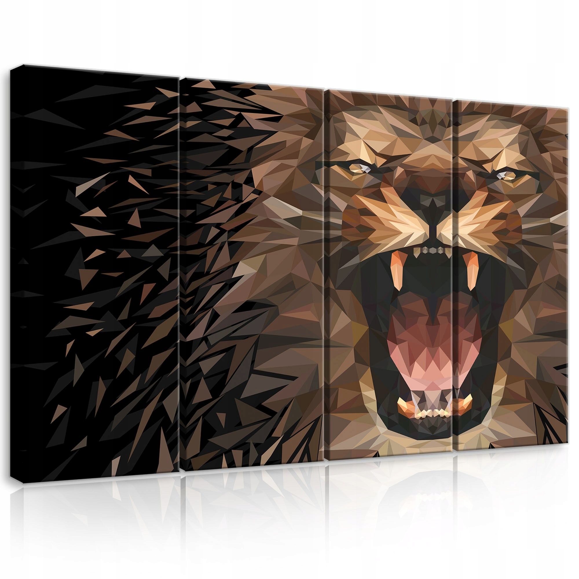 Obraz 120x80 Geometrický lev polygonálny low-poly sila abstrakcia energia