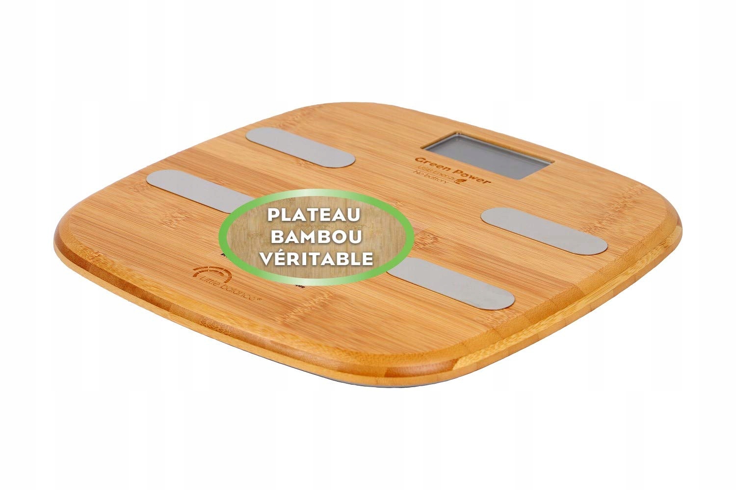 LITTLE BALANCE Waga Analizująca Ciało USB Bambus Bez Baterii — miniatura 3
