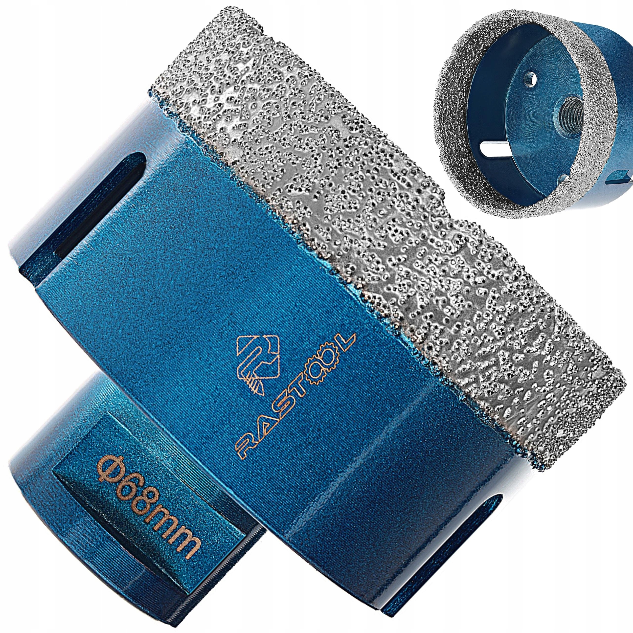 WIERTŁO DIAMENTOWE 68MM KORONKA OTWORNICA DIAMENTOWA M14 DO TWARDEGO GRESU