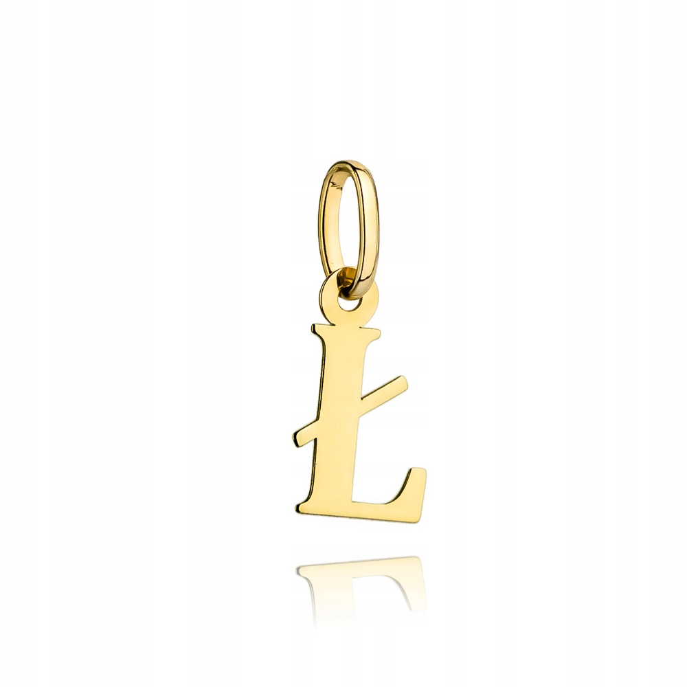 Literka "Ł" ZAWIESZKA ZŁOTA 585