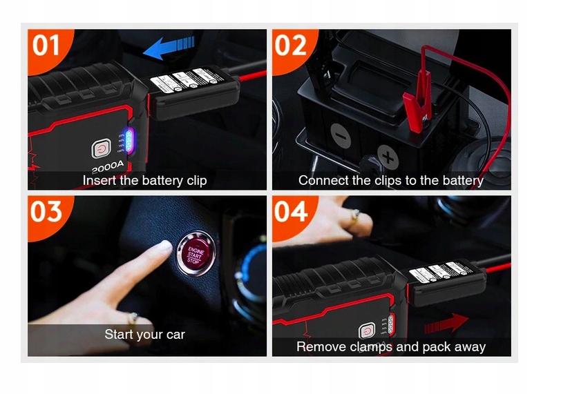 URZADZENIE ROZRUCHOWE STARTER BOOSTER UTRAI 2000A Model 20000mAh