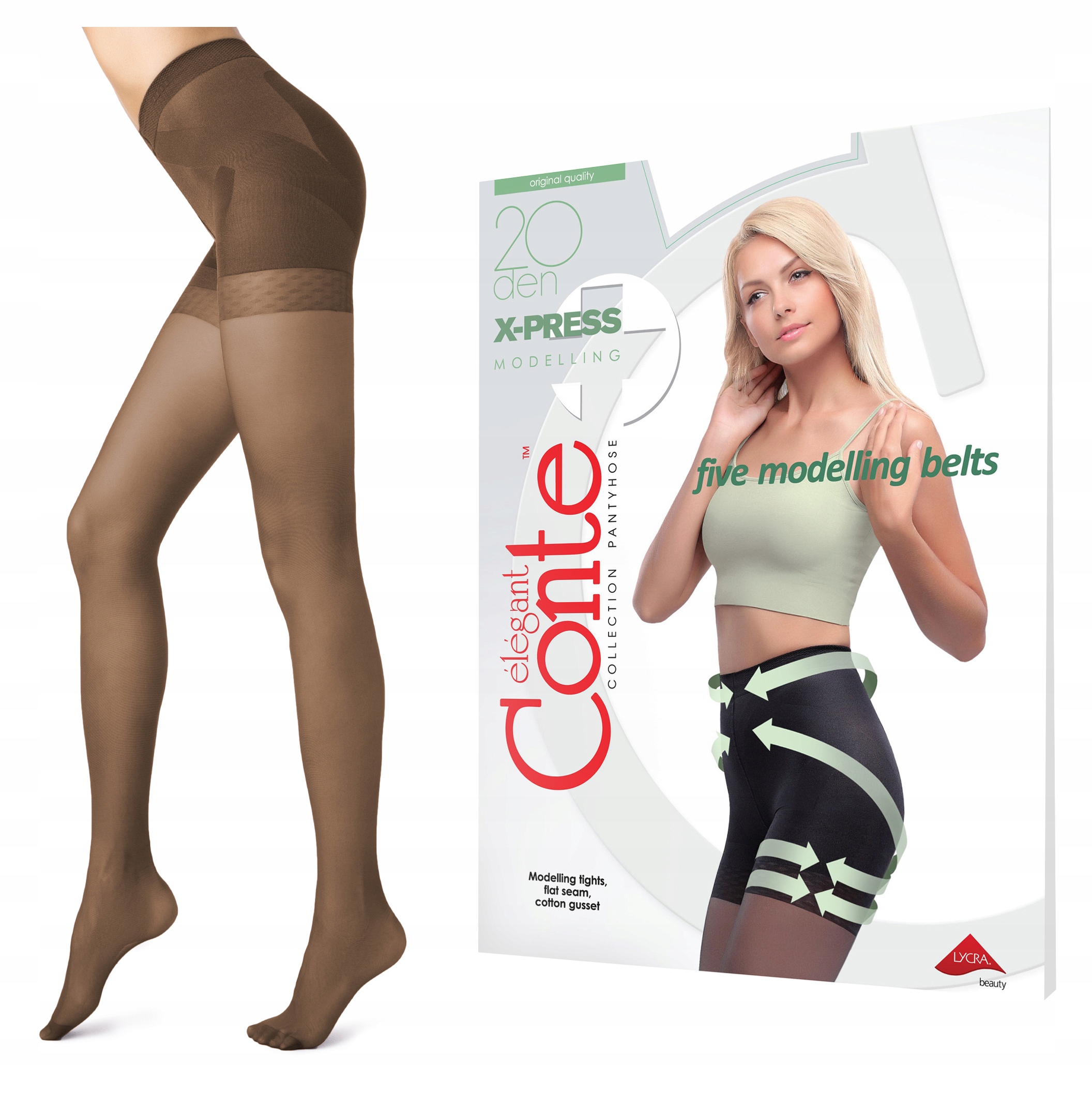 

Rajstopy modelujące z efektem push-up X-press 20