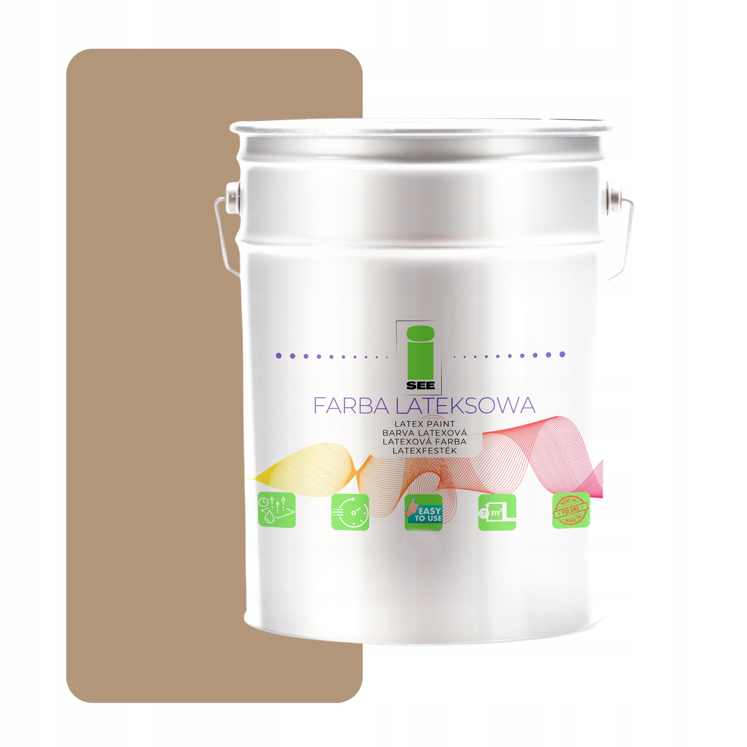 Latexová Farba Na Steny 5L I See Hypoalergénna, Hnedá, Svetlo Priedušná