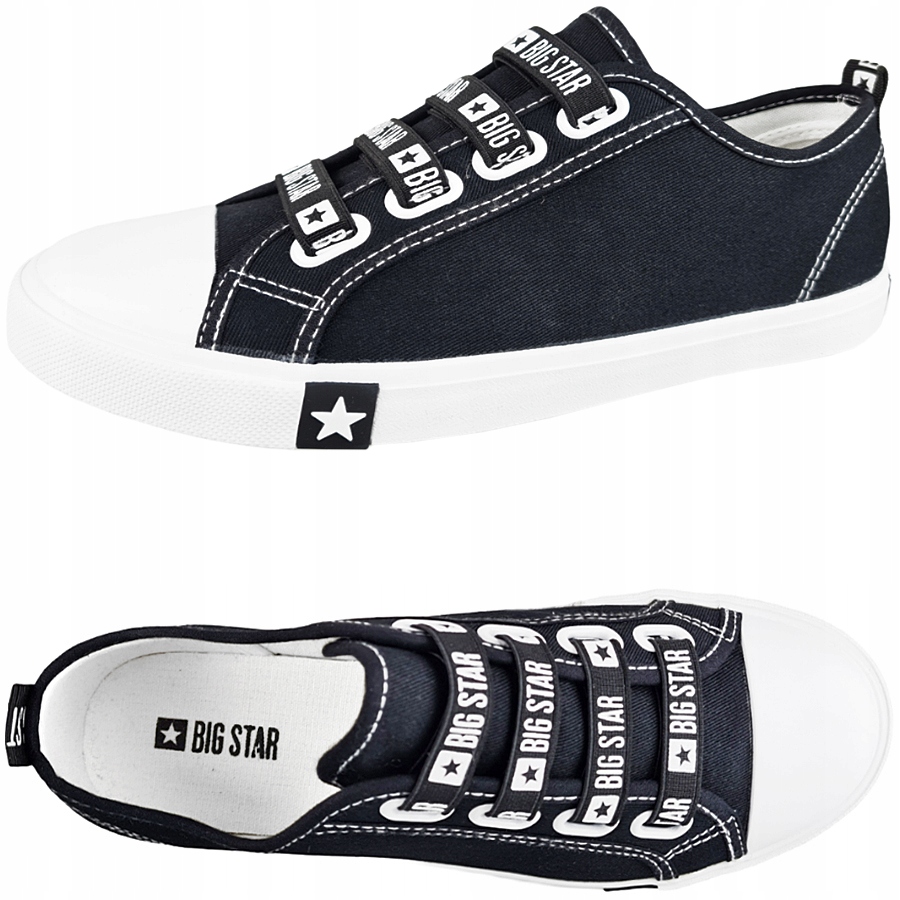 

trampki Big Star damskie czarne slip on HH274098