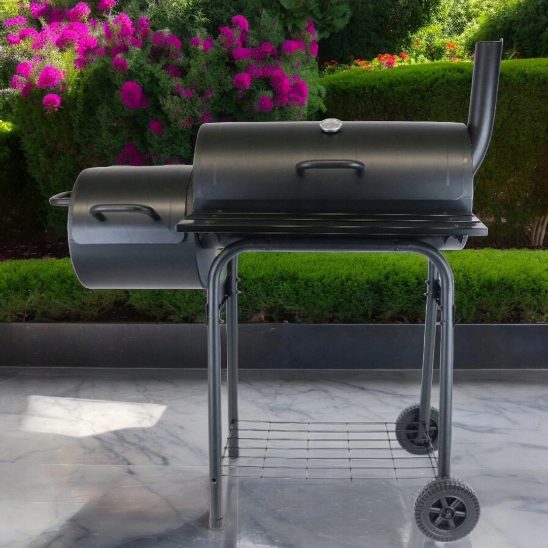 GRILL GRIL WĘGLOWY BECZKA Z WĘDZARNIĄ RUSZT 60x30 CM Kod producenta 99901