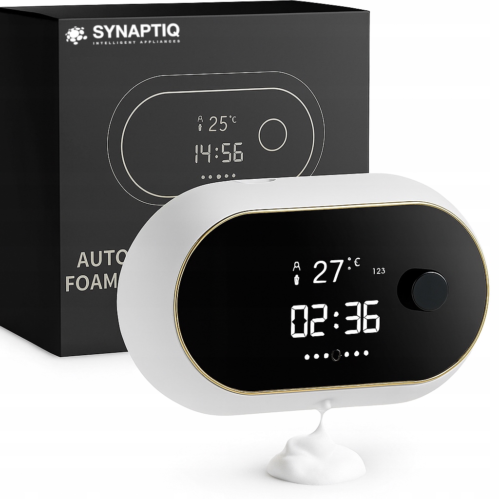 Premium Automatický Dávkovač pěny, časovač, teplota nabíjení přes Usb bílý