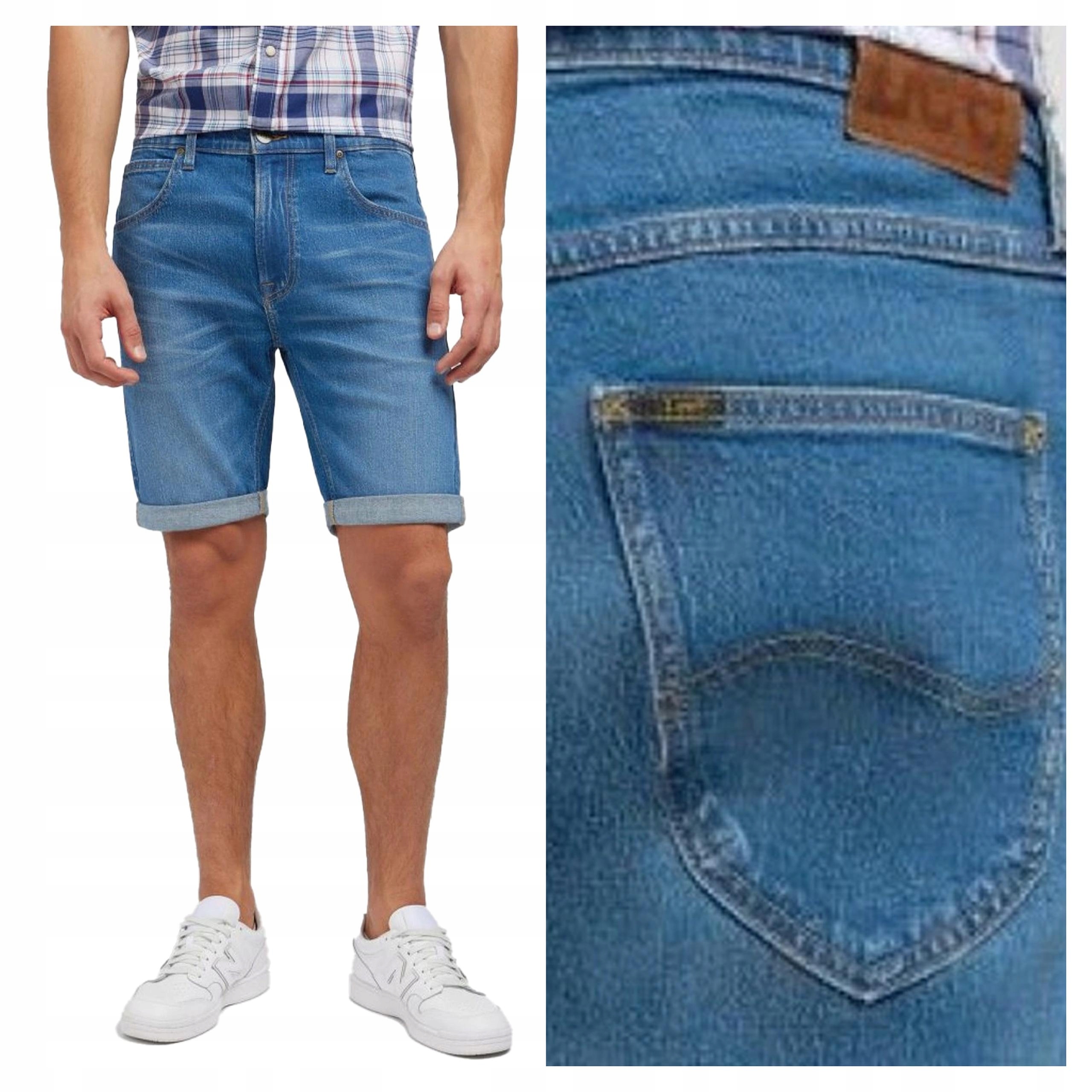 Lee 5 Pocket Short Pánské Krátké Džínové Kraťasy Sea 112349235 W3