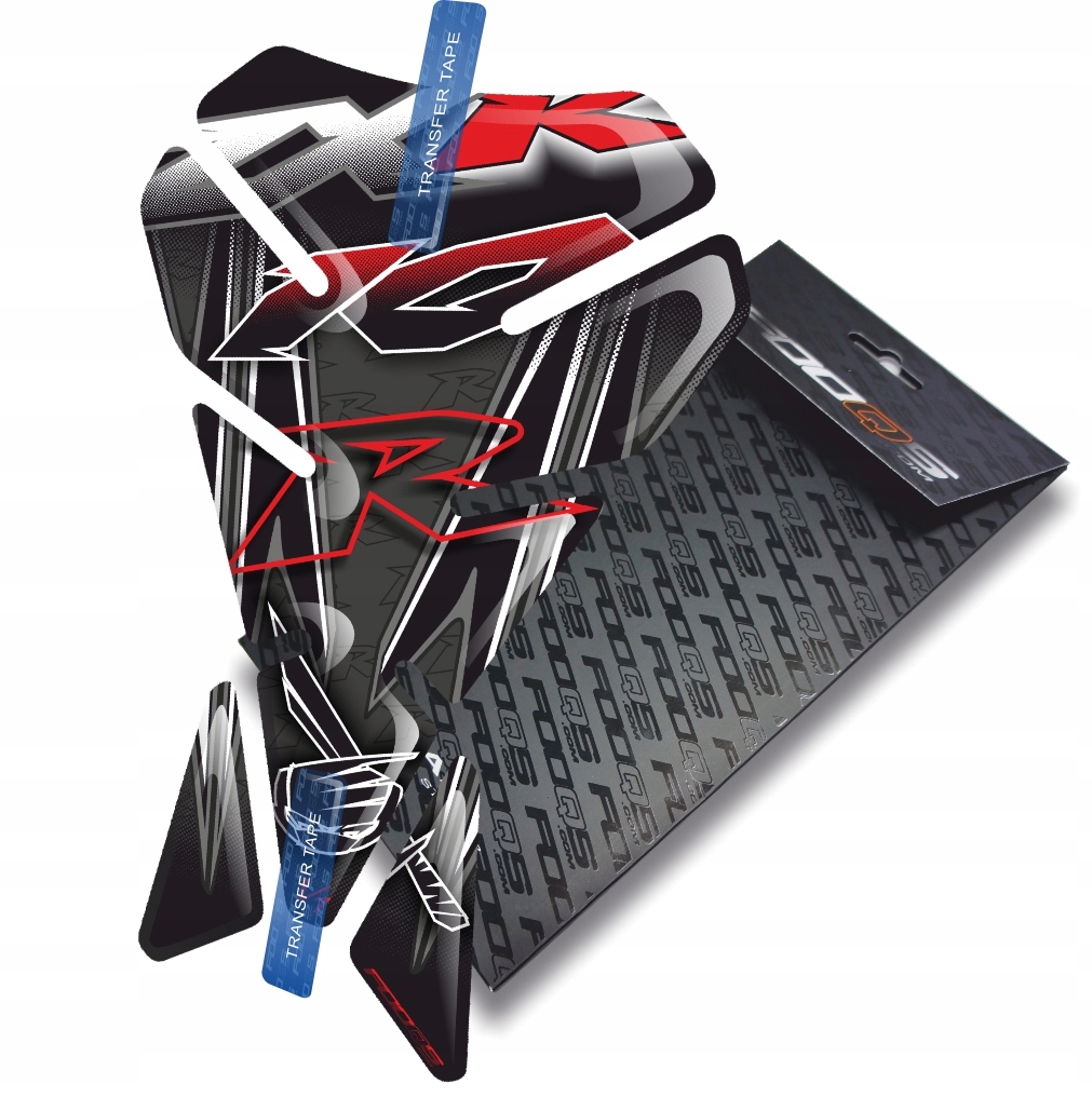 Tank-pad V1 od společnosti Fooqs pro Kawasaki ZX-10-R Černý Červený