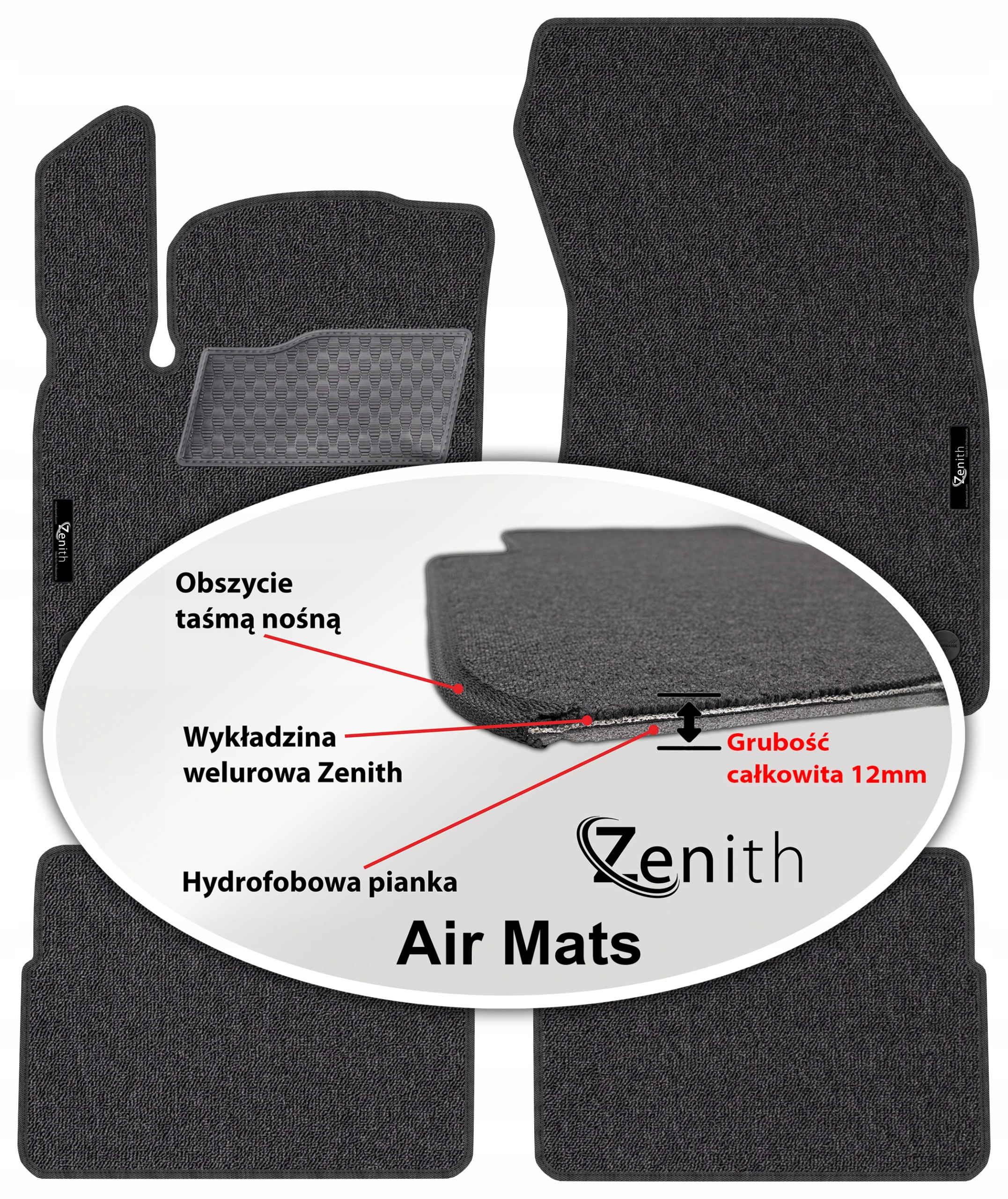 Nissan X-Trail III T33 od roku 2023. Velúrové koberčeky do auta Zenith Air Mats