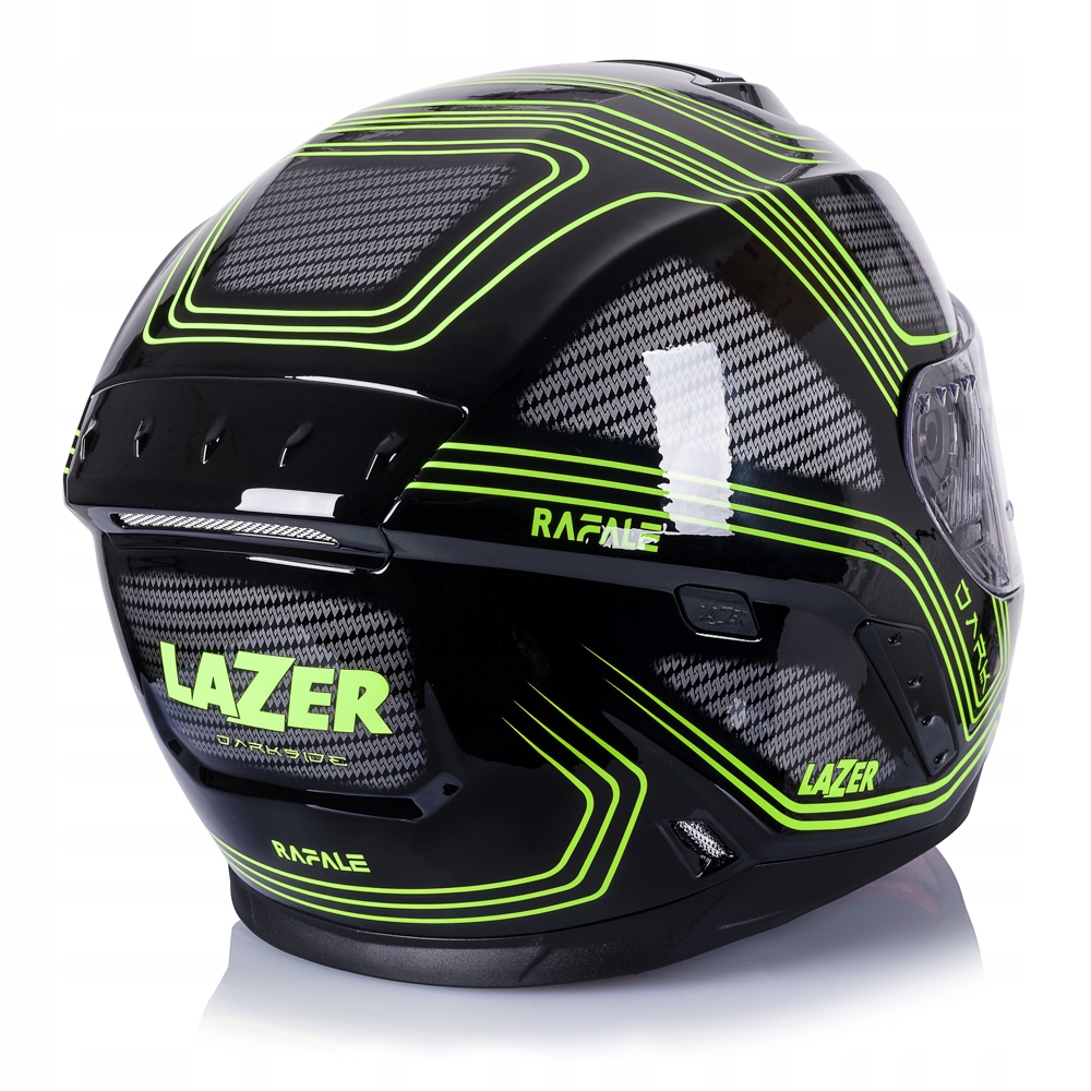 KASK MOTOCYKLOWY LAZER RAFALE DARKSIDE BLENDA L Kolor czarny żółty