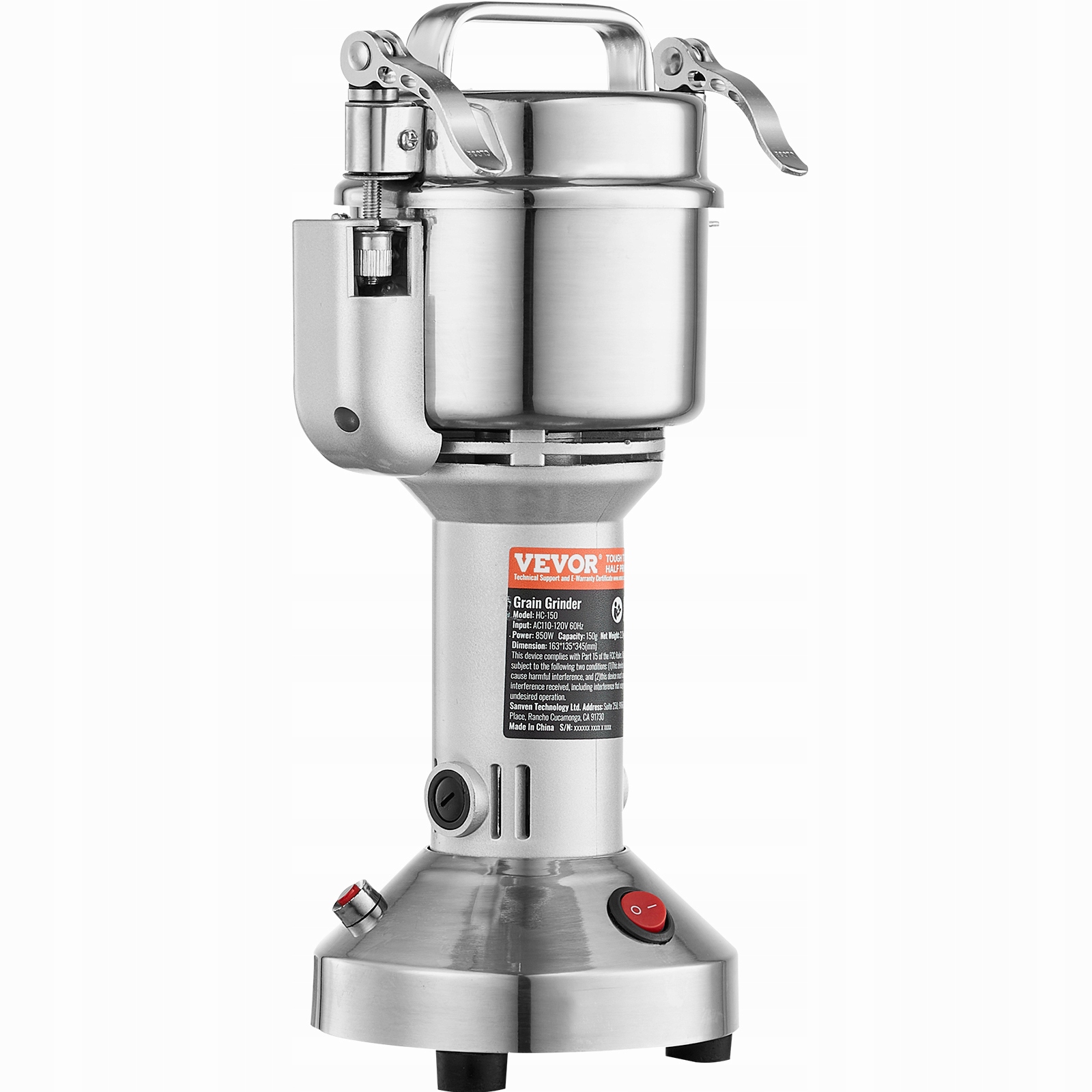 Vevor Elektryczny Młynek Do Zboża 2000W 750G Szybkoobrotowy Komercyjny