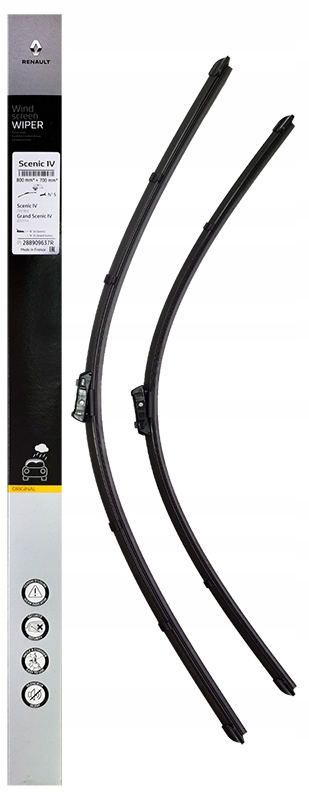 OE RENAULT SCENIC 4 IV WYCIERACZKI KOMPLET PRZÓD Typ Bezprzegubowe (płaskie)