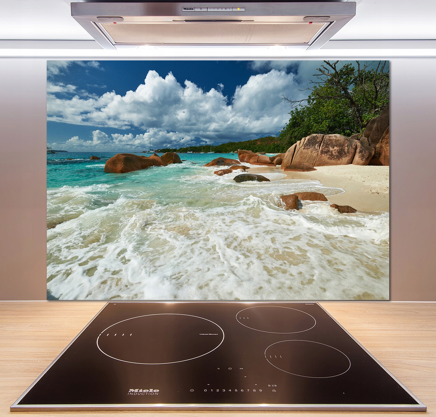 

Panel do kuchni Plaża Seszele 100x70 cm + Klej