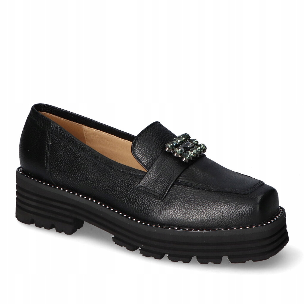 Mokasíny Venetti 1690/O Černé hrách lico 37