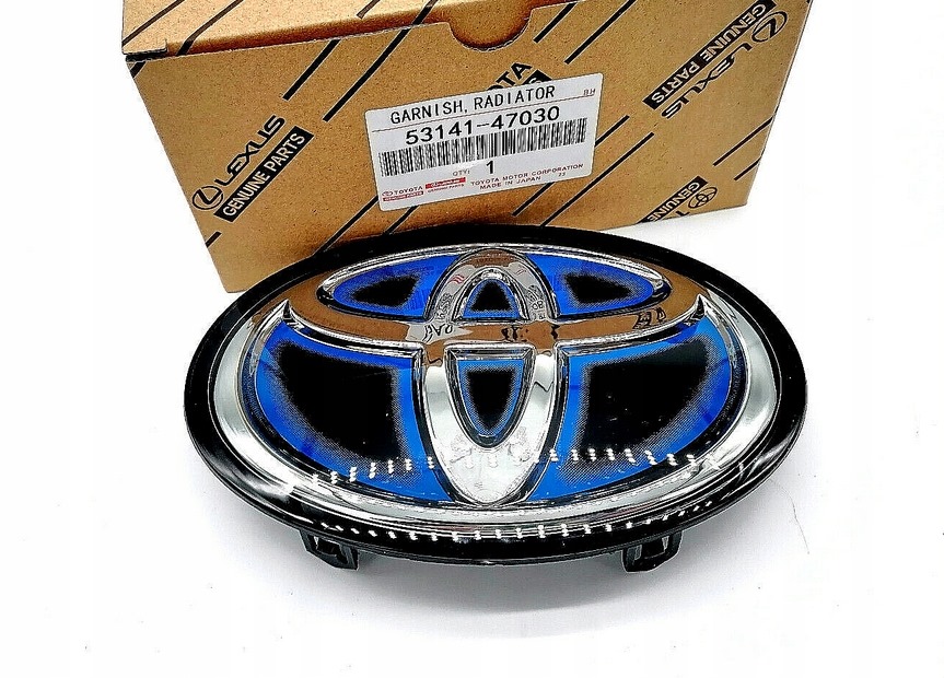 EMBLEMAT W GRILL POD RADAR TOYOTA PRIUS 16-RAV 4 17- 53141-42020 NOWY !