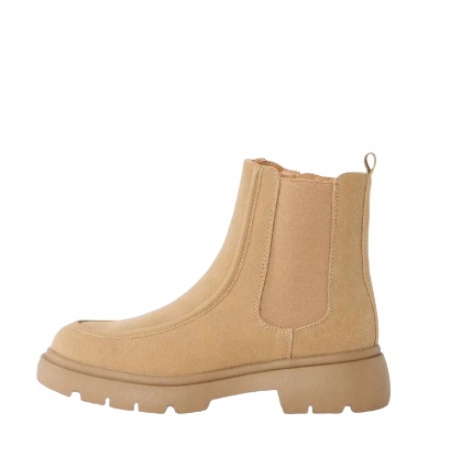 Anna Field Béžové Kotníkové Boty Boty Nad Kotník S Podrážkou Klocek 39 T_a