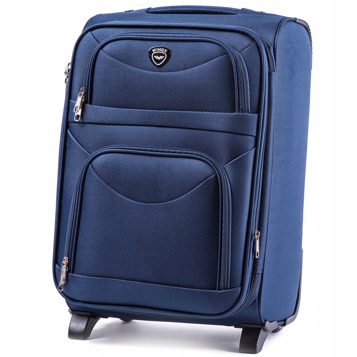 Miękka Walizka Kabinowa S Poszerzana 38L 2 Koła Ciągana Wings 6802-2 Gr