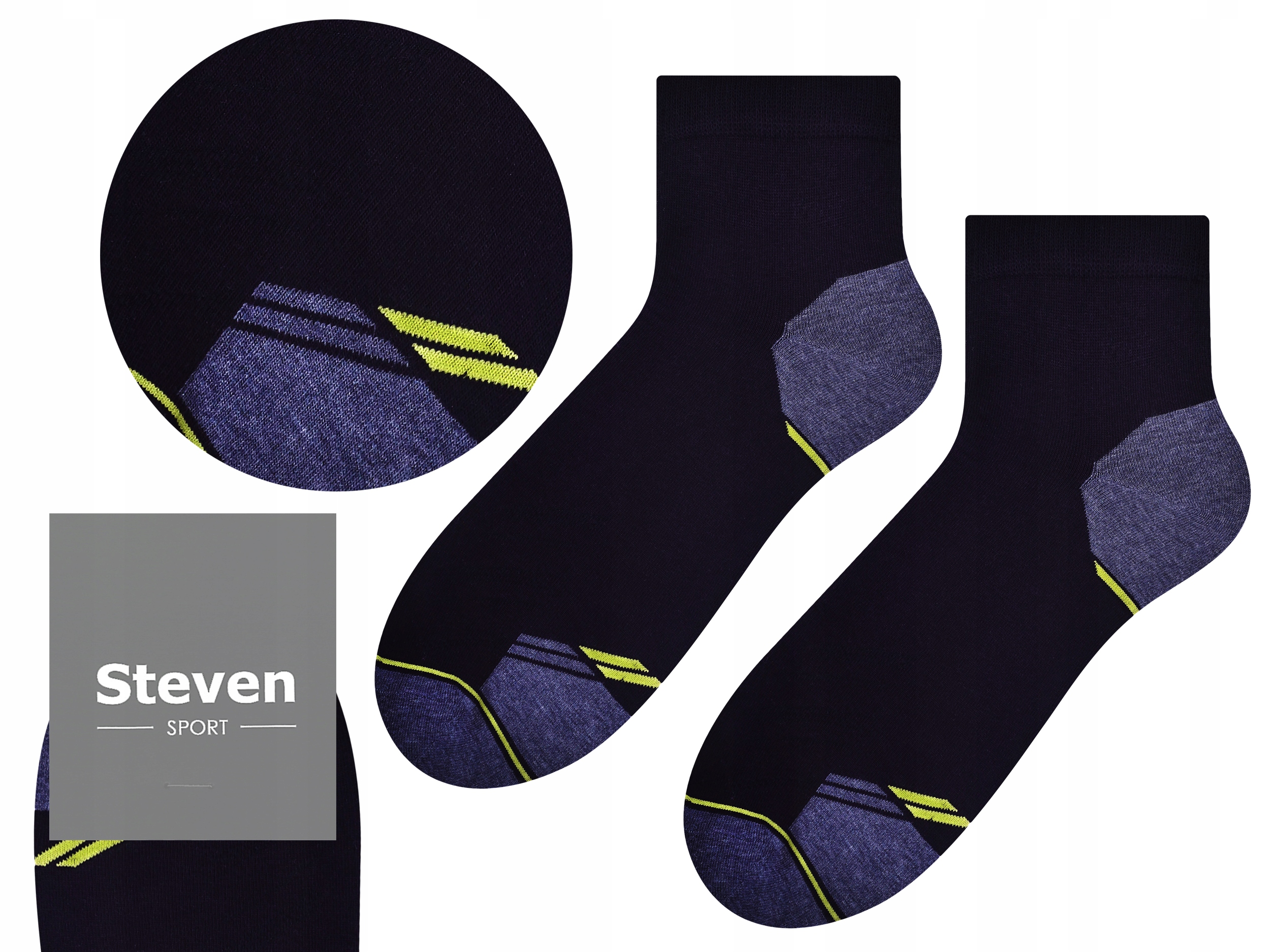 

Steven Sport Skarpety 054 D177 Czarny/Szary 38-40