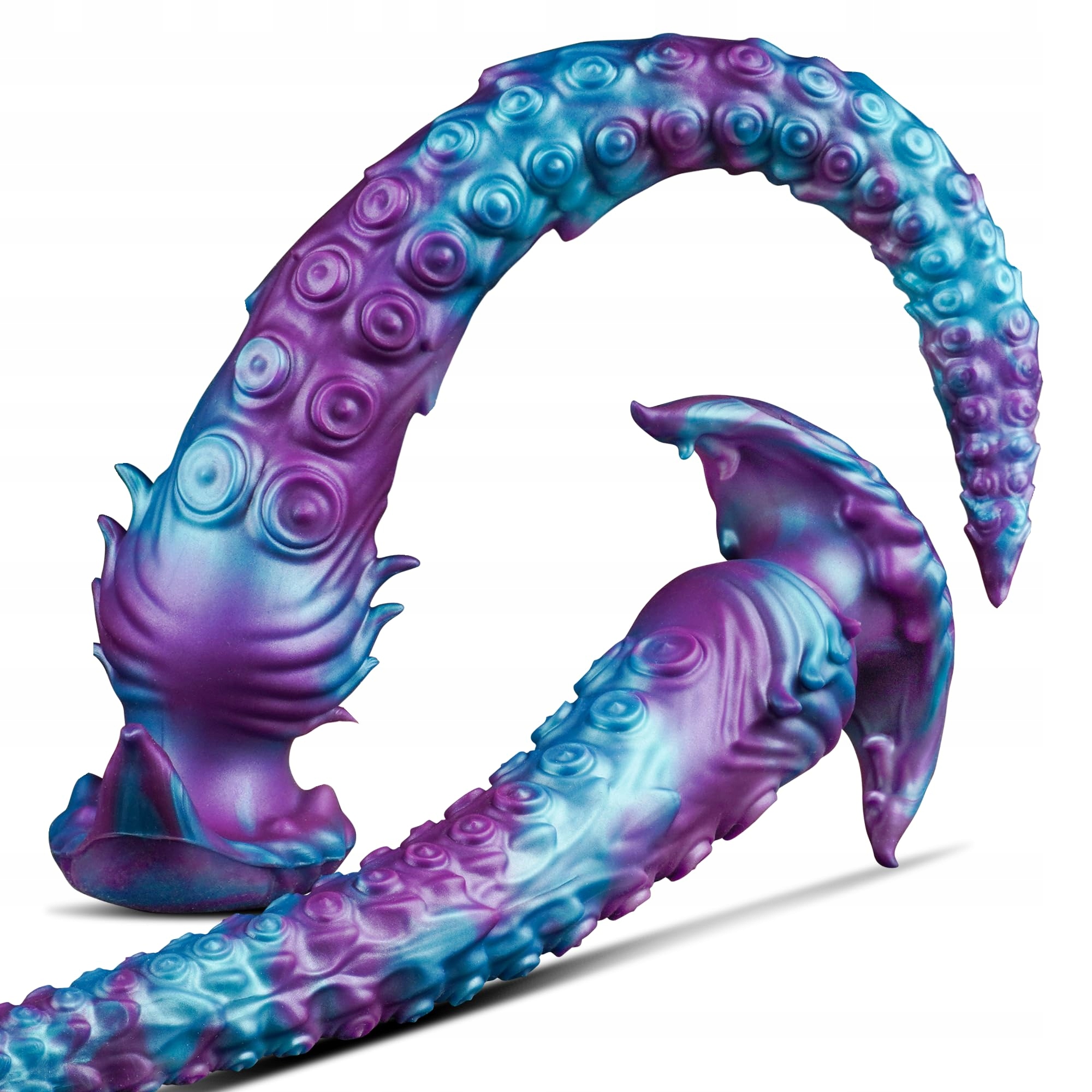 XXL Fantasy Dildo Tentakel Lila Turkus 40cm Tekstura Ośmiornicy — miniatura 8