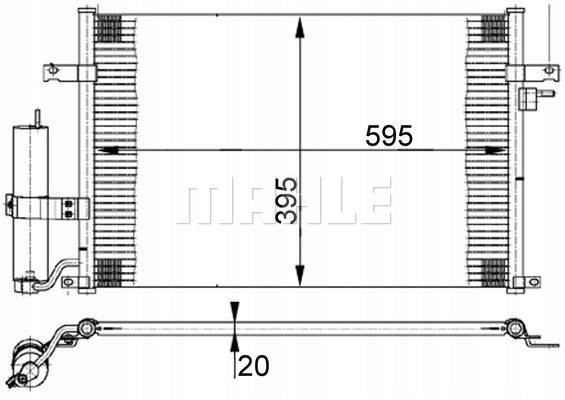mahle ac 384 000S конденсатор, радиатор кондиционера