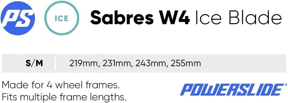 PŁOZA ŁYŻWY DO ROLEK POWERSLIDE ICEBLADE SABRE W4 S/M Marka Powerslide