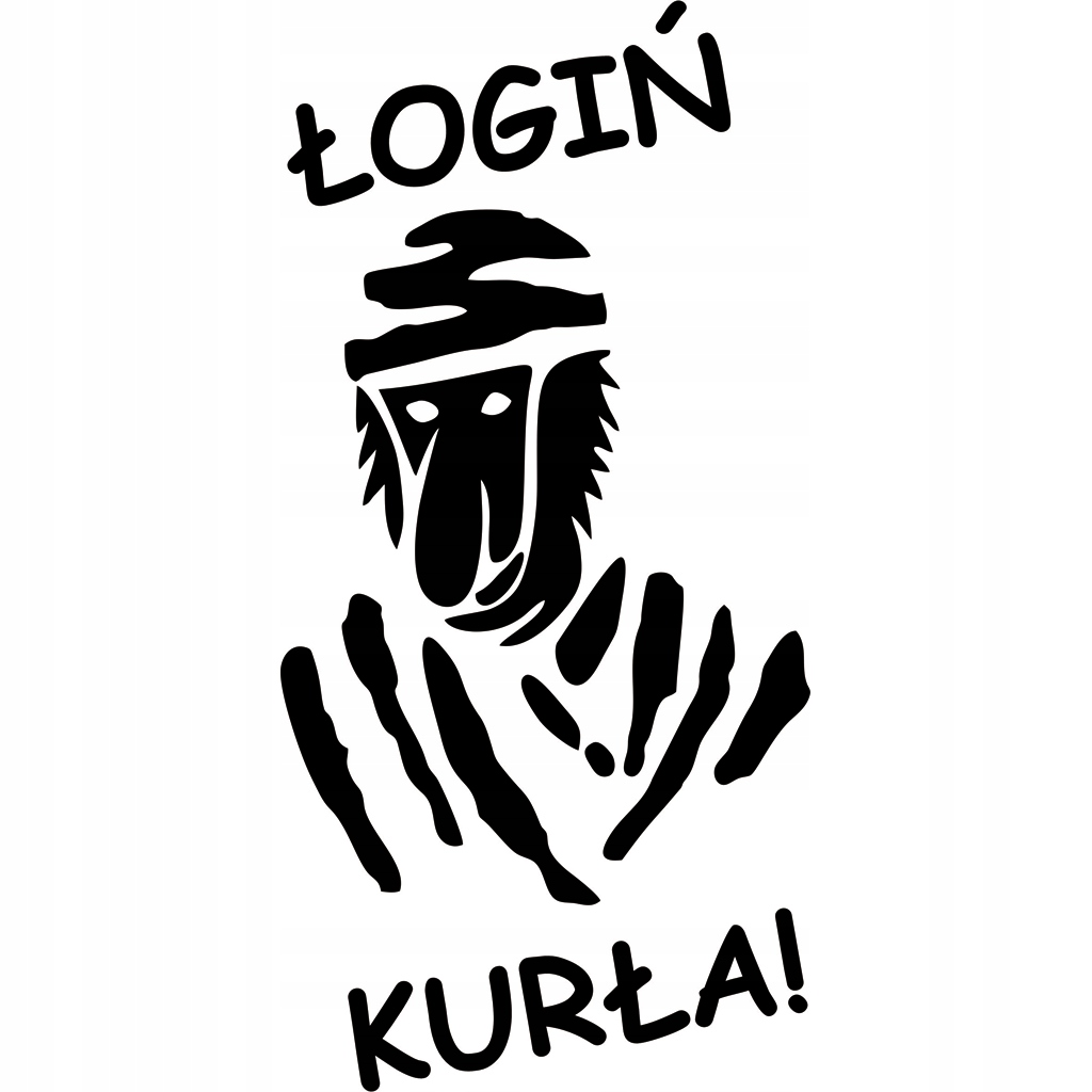 Naklejka na samochód Janusz Nosacz Dakar Łogiń Kurła 10 x 20 cm