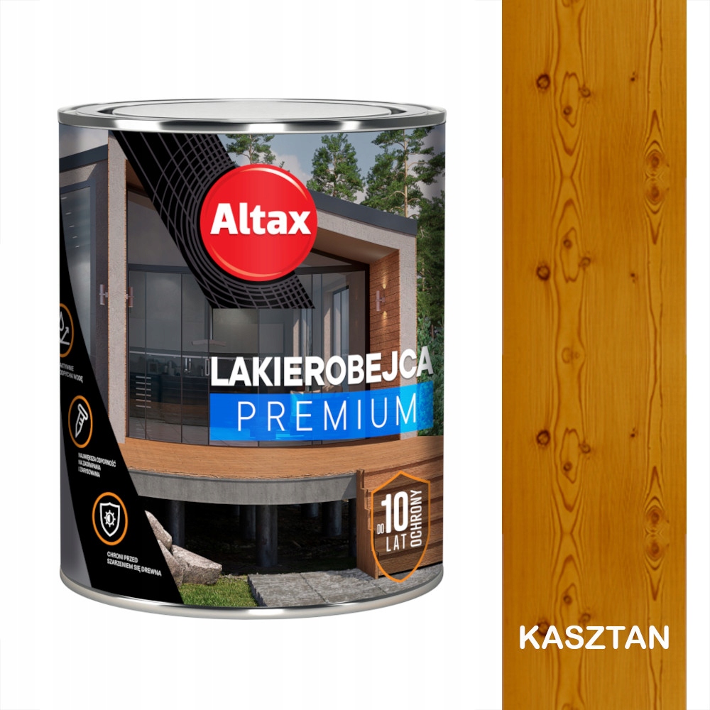 Altax lakierobejca do drewna Premium Kasztan 0,75L do 10 lat ochrony