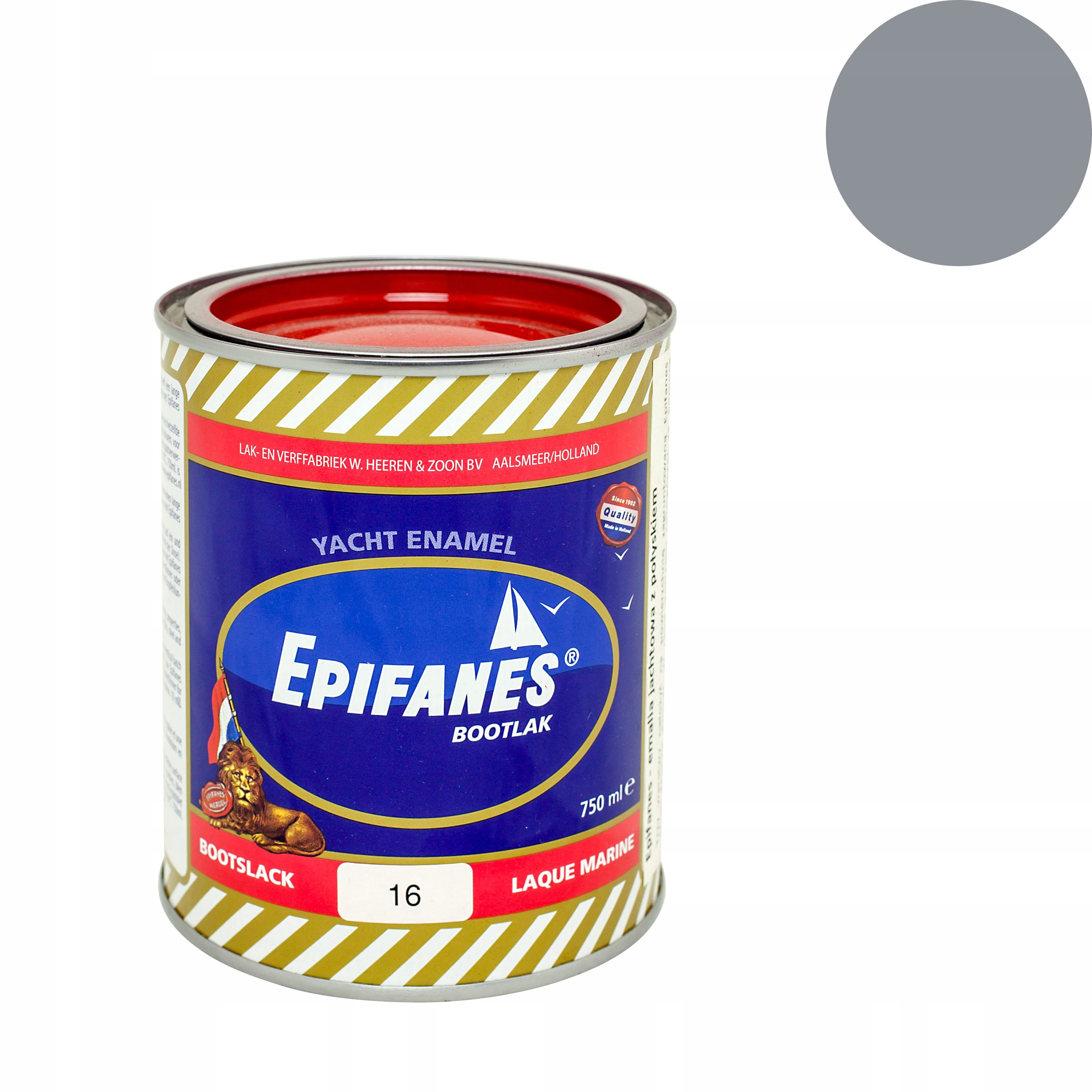 Epifanes jachetní smalt s leskem, šedý hliník