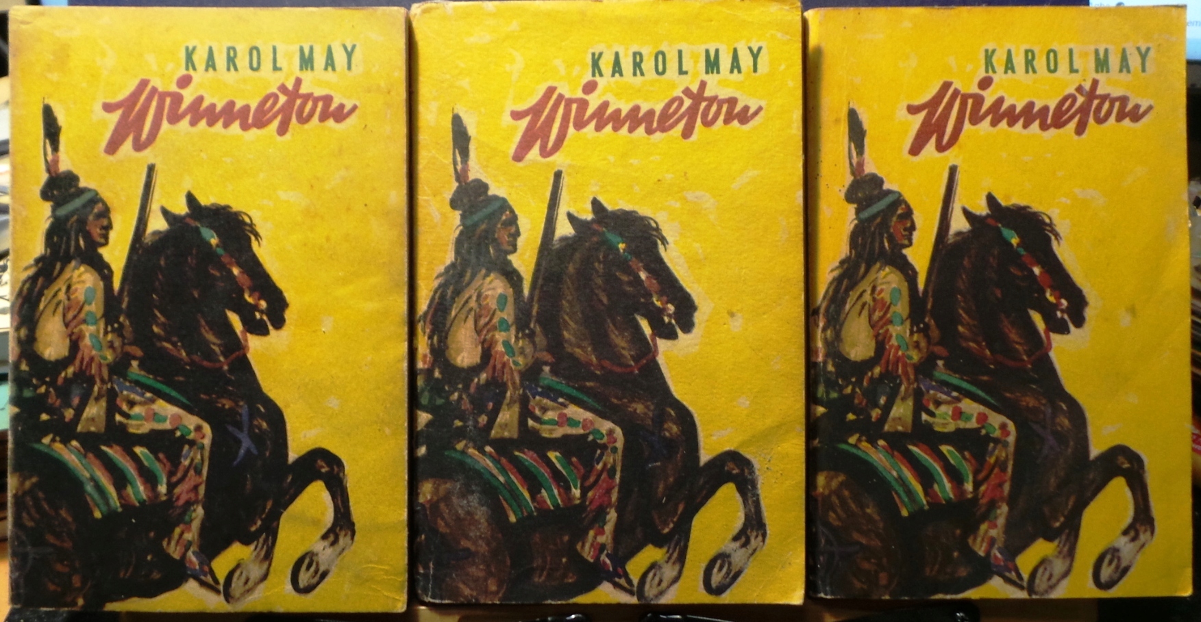 MAY, Karol - WINNETOU (Tom I-III) (il. Stanisław ROZWADOWSKI) [NK 1956]
