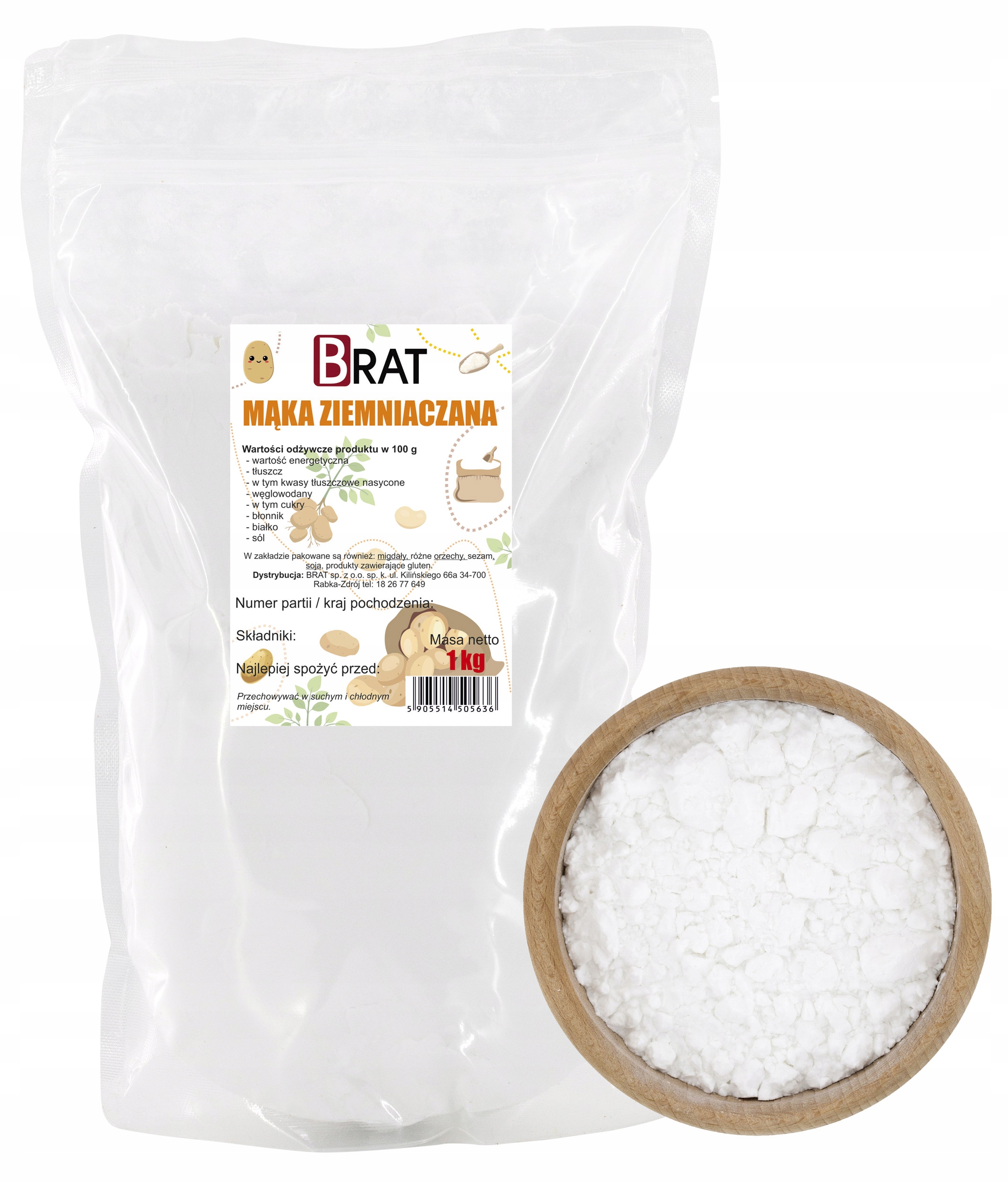 5X Brat Bramborová mouka 1kg