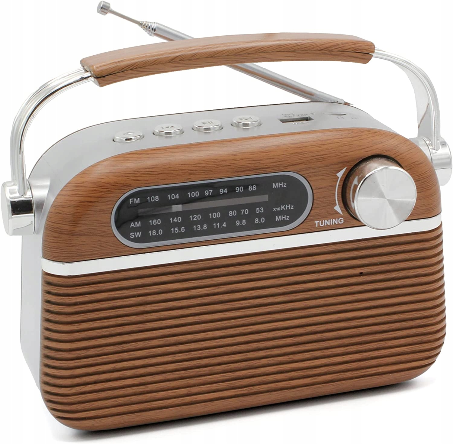 RADIO KUCHENNE AKUMULATOR PRZNOŚNE BLUETOOTH USB FM STYLOWE RETRO VINTAGE Model NIDA