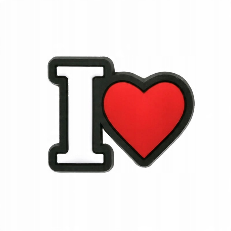 

Znaczek I Love przypinka do crocs, ozdoba, kroksy
