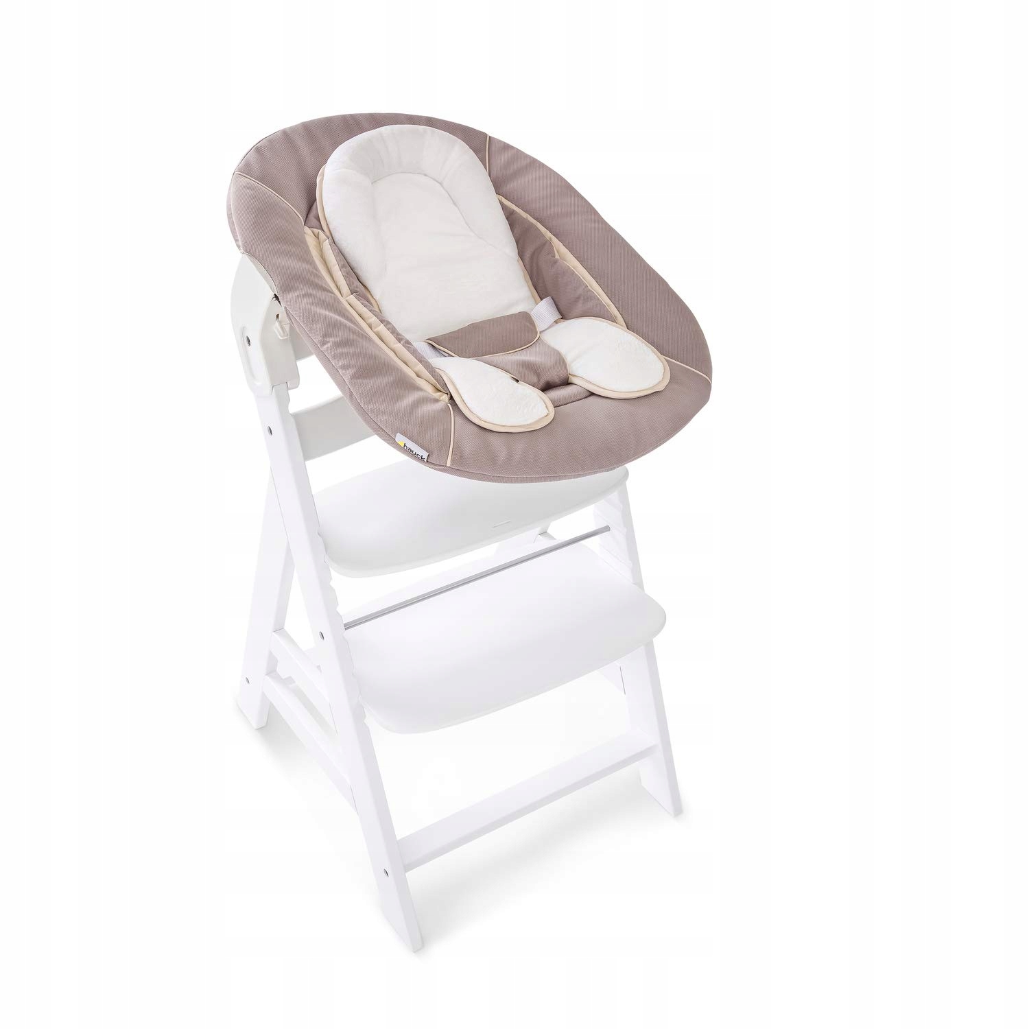 Baby Rocker Hauck Alpha Bouncer 2in1 - Baby Bouncer & Newborn Seat  Attachment For Alpha+ Highchair, Light Grey (Birth To 9kg) Portable Bouncer  With Cushion
