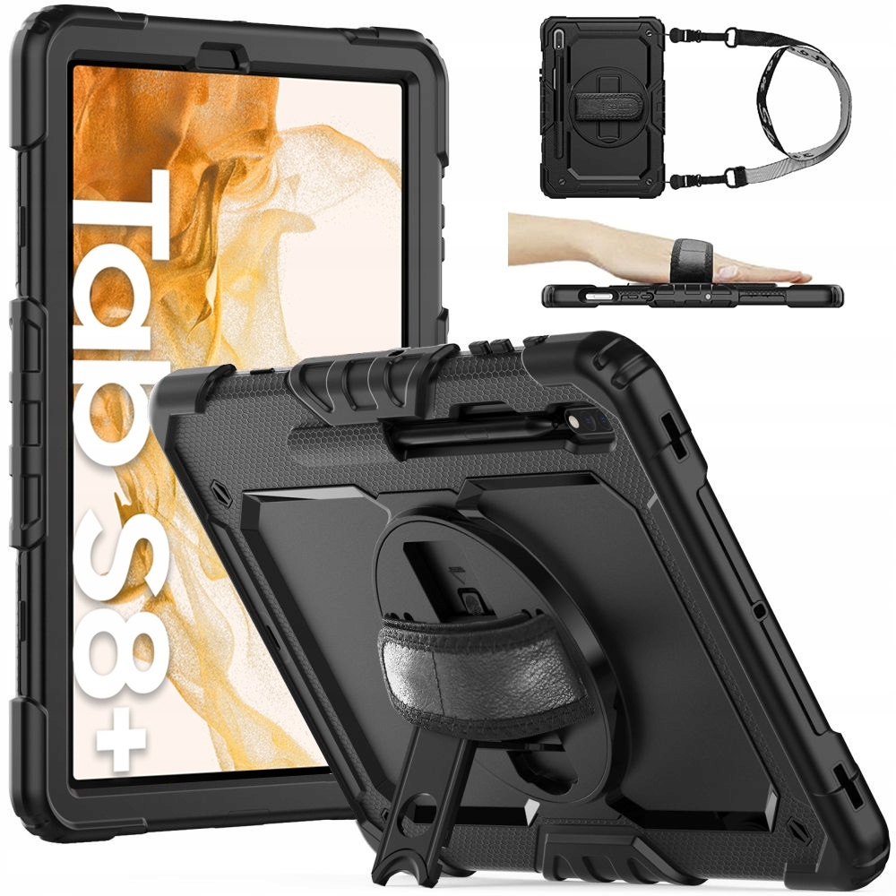 Pouzdro Pouzdro 360° Držák Podstavec pro Samsung Galaxy Tab S8+ Plus 12.4