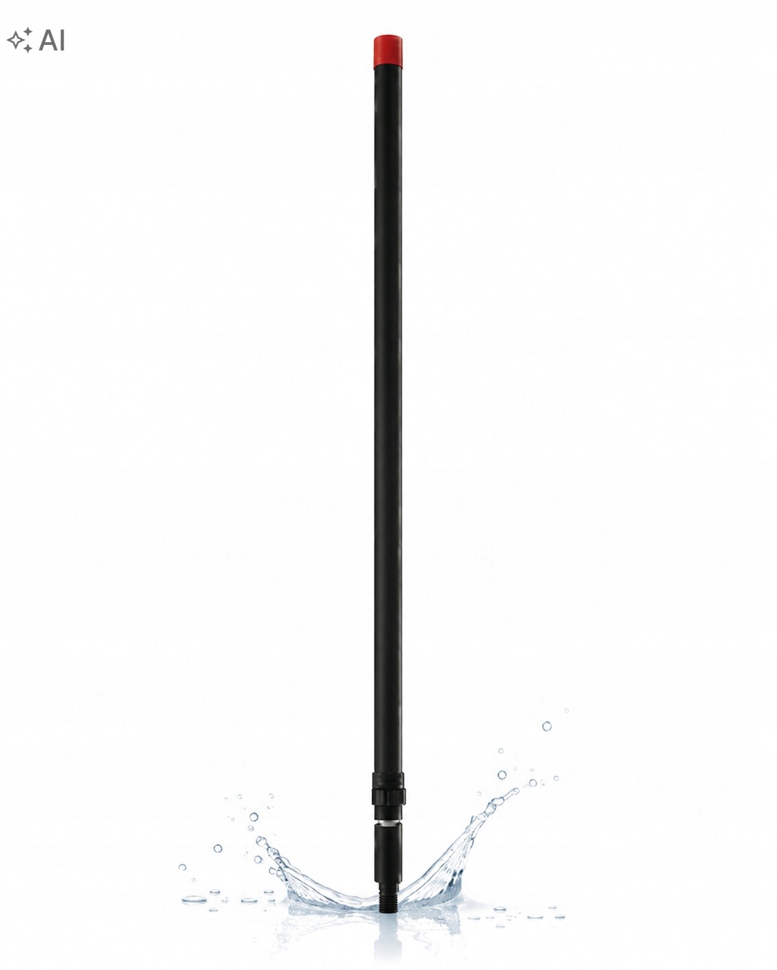Kij trzonek teleskopowy aluminiowy 157,5-278cm czarne do szczotek Vikan