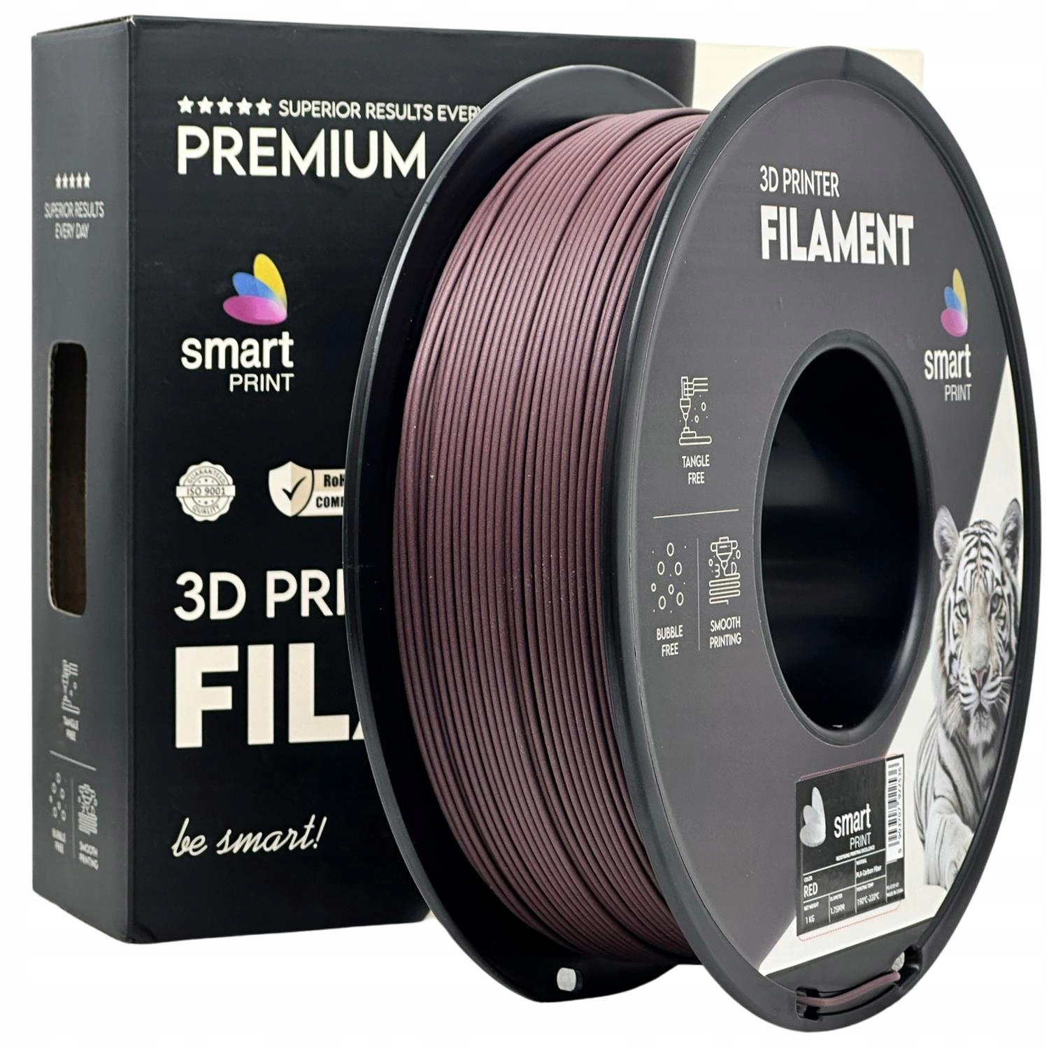 Filament Pla Carbon Fiber Red 1,75 mm 1KG – Smart Print Druk 3D