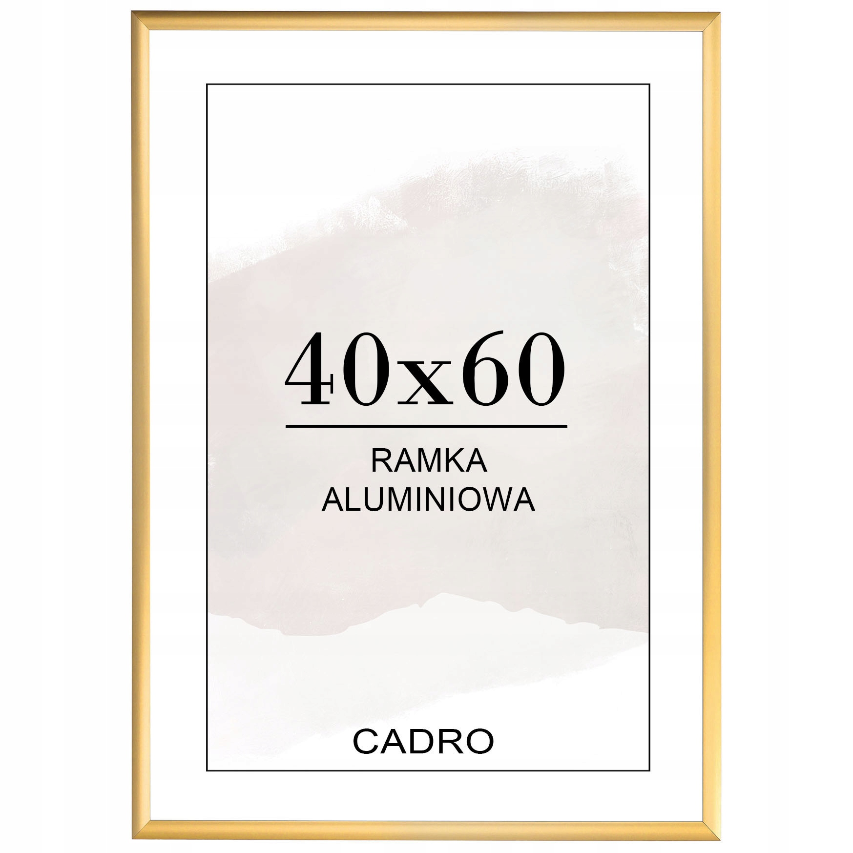 RAMKA 40x60 RAMKI NA ZDJĘCIA ZŁOTA ALUMINIOWA Stan opakowania oryginalne