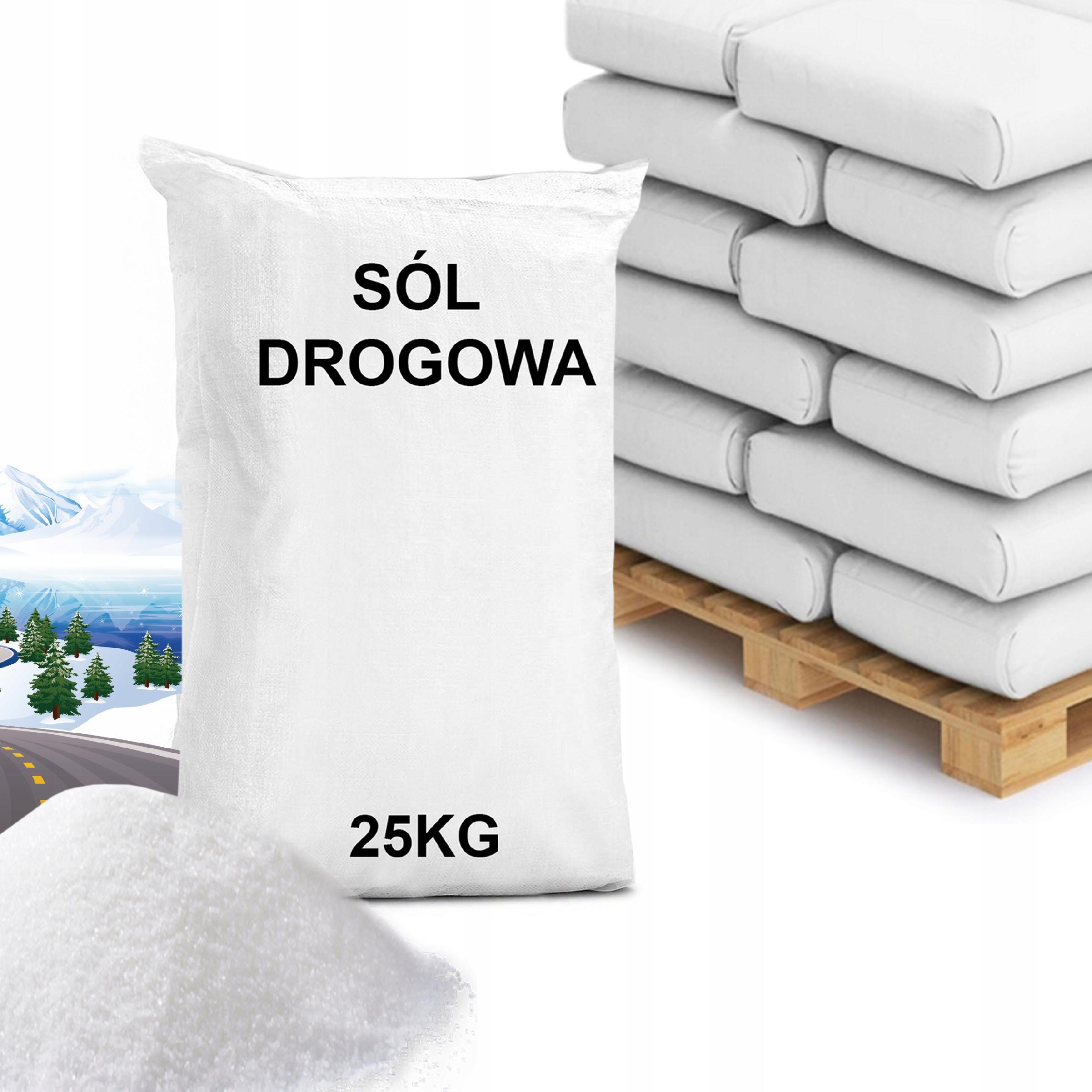 Cestná soľ 40 tašiek po kuriéri 25 kg 1 ton
