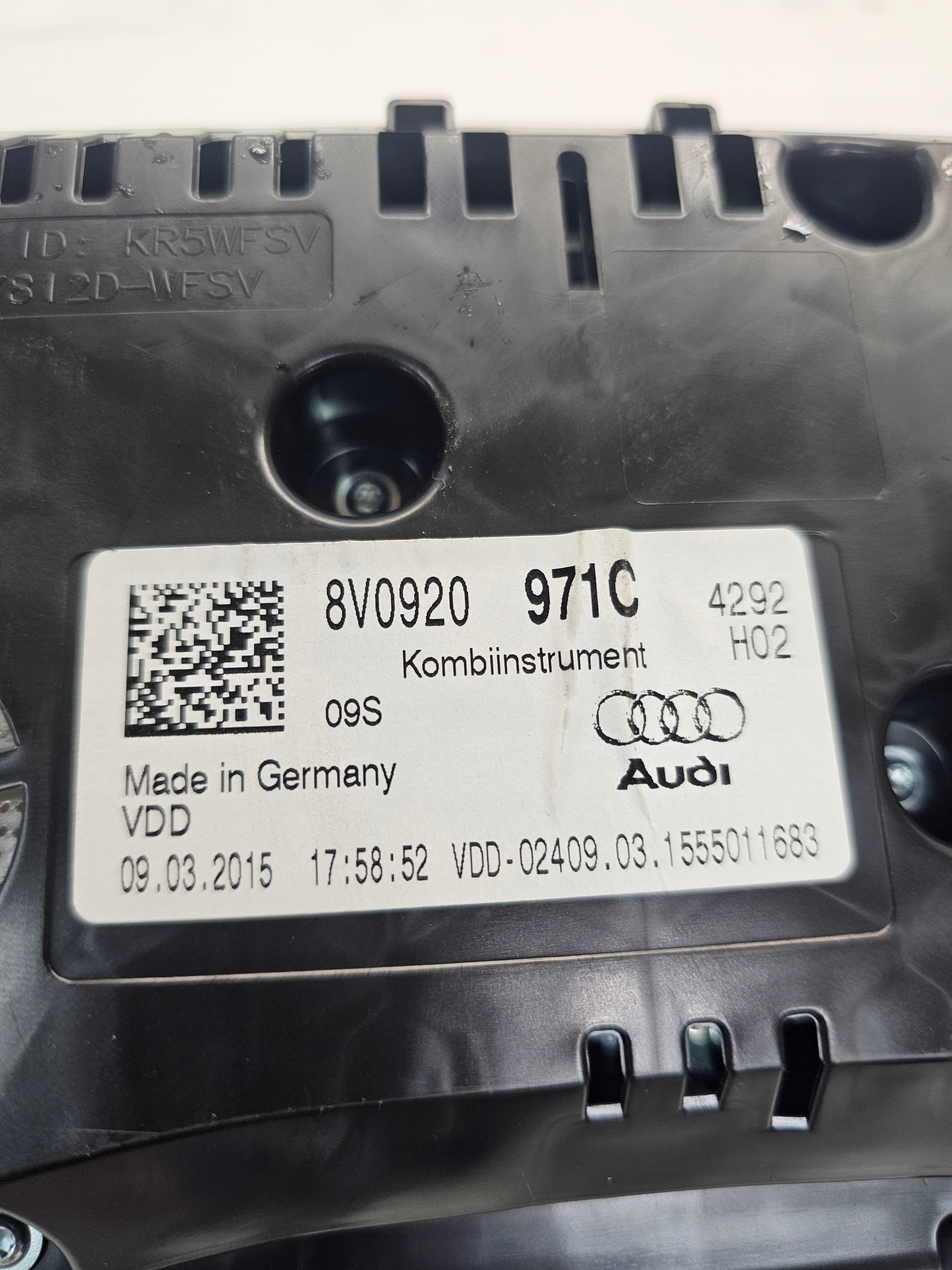 dials dials AUDI A3 8V 1.8 TFSI 8V0920971C