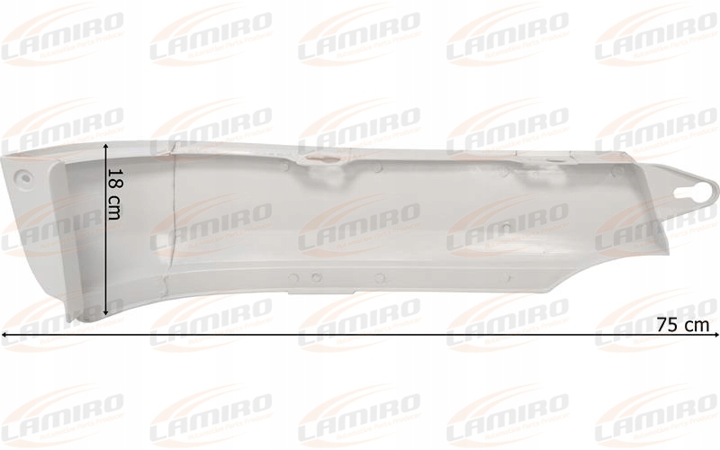 MAN TGX NAROŻNIK SPOILER ZDERZAKA LEWY (BIAŁY) Strona zabudowy przód